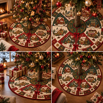 Plymagic Christmas Tree Skirt - Vintage farmhouse cottage