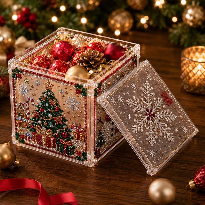 Plymagic DIY Pearl Art - Christmas Cube Box