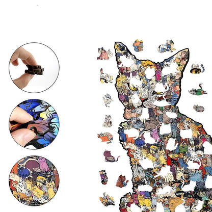 Plymagic Puzzle - Colorful Cat
