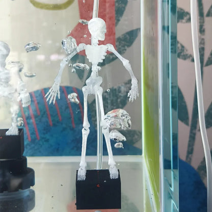 Skull-shaped aquarium air bubbler