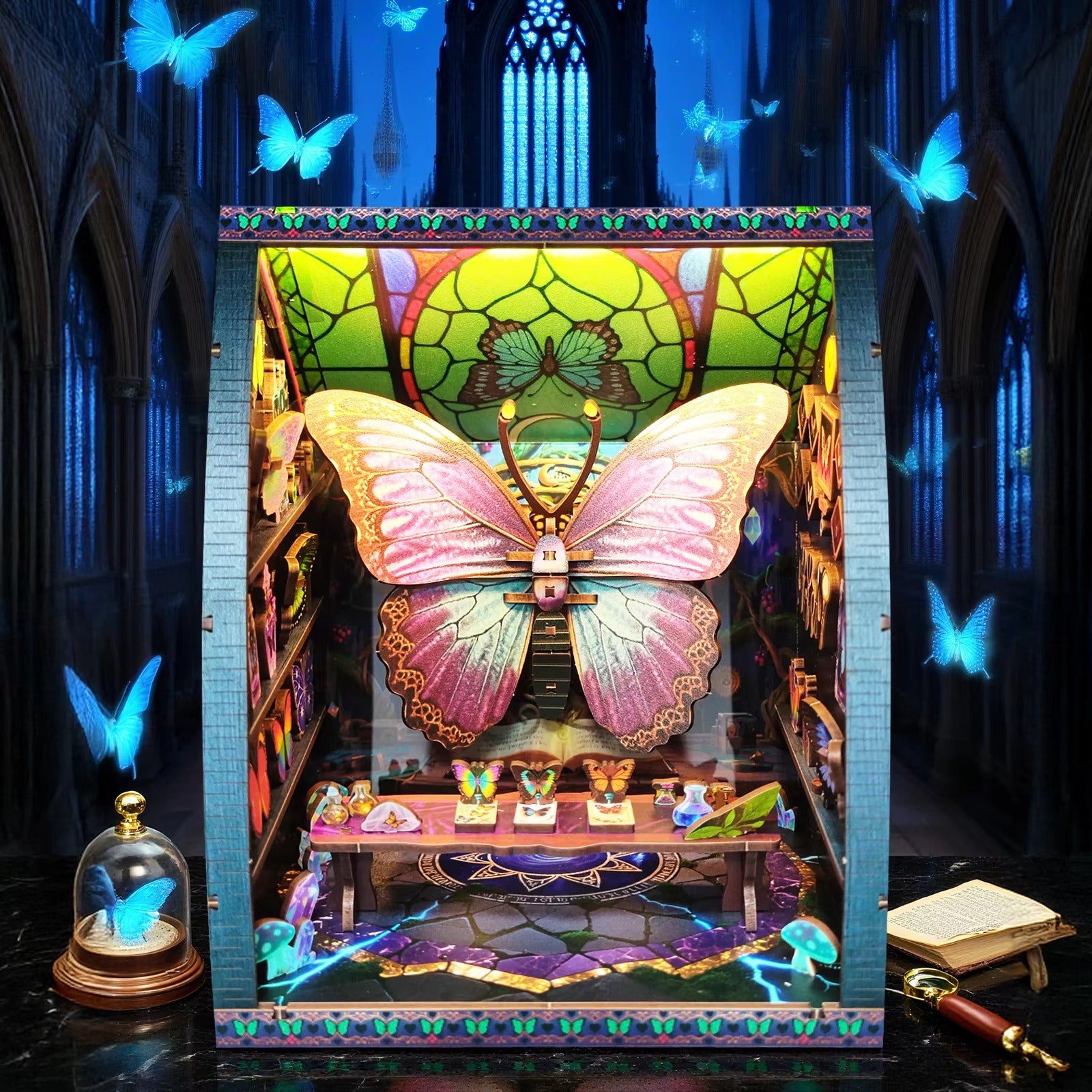 Plymagic DIY Book Nook - Butterfly Collection Room