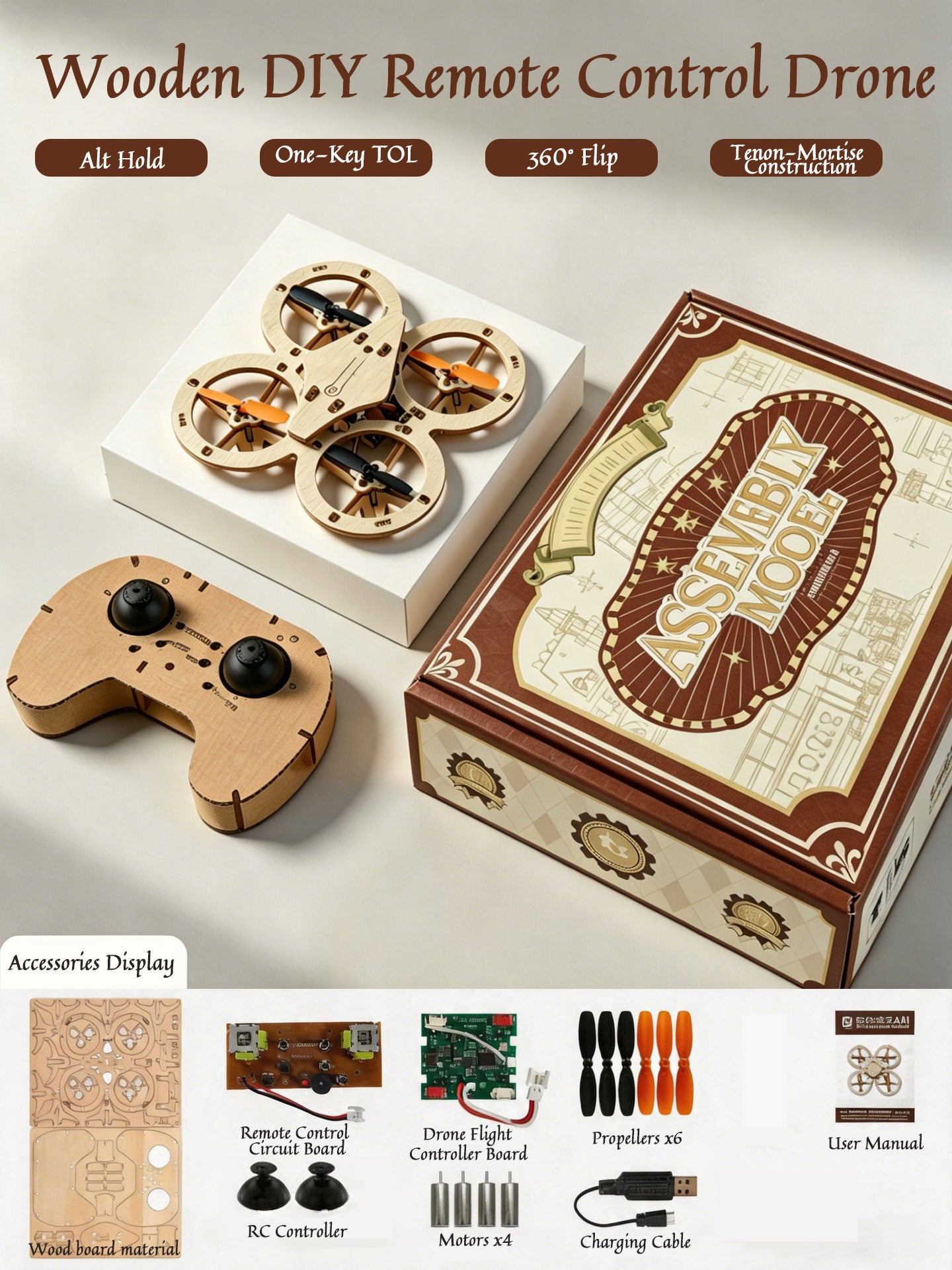 Plymagic Assembly Model - Wooden Flying Drone