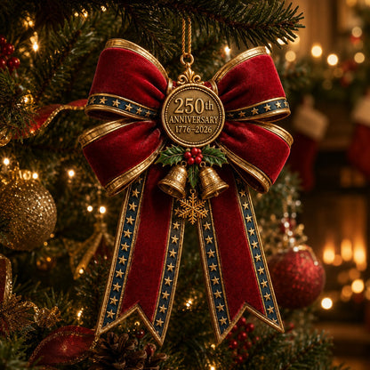 250th Anniversary Bow Christmas Tree Ornament