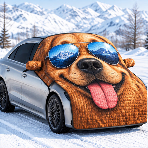 🐾 Funny Animal Car Snow Cover ❄️