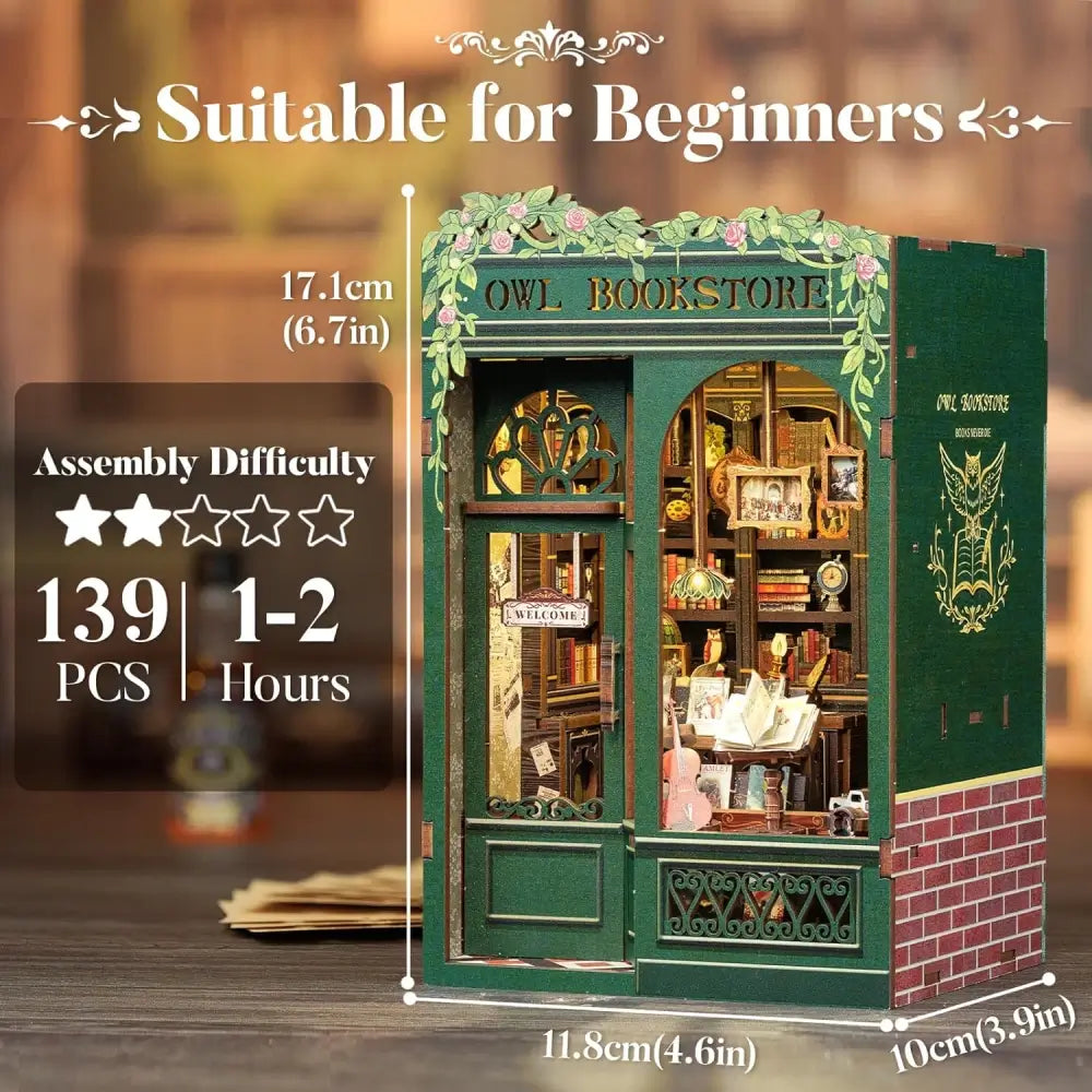 Plymagic DIY Book Nook -  Owl Bookstore