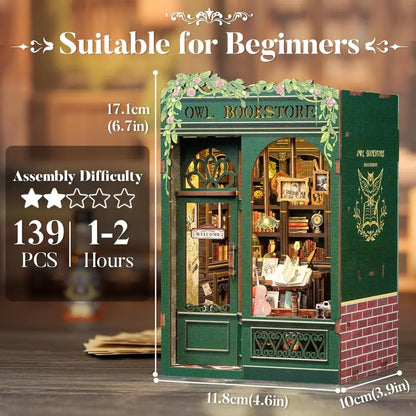 Plymagic DIY Book Nook -  Owl Bookstore