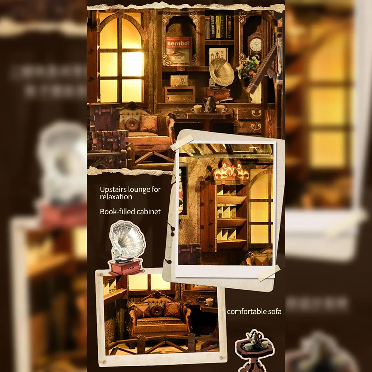 Plymagic DIY Book Nook – Auto Repair 3D Wooden House
