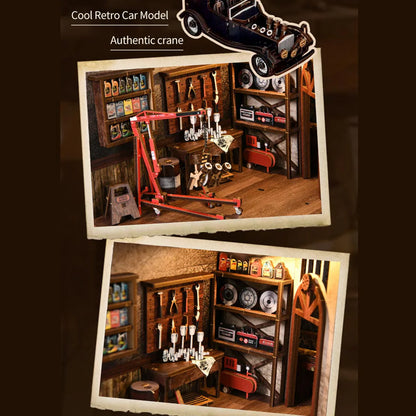 Plymagic DIY Book Nook – Auto Repair 3D Wooden House