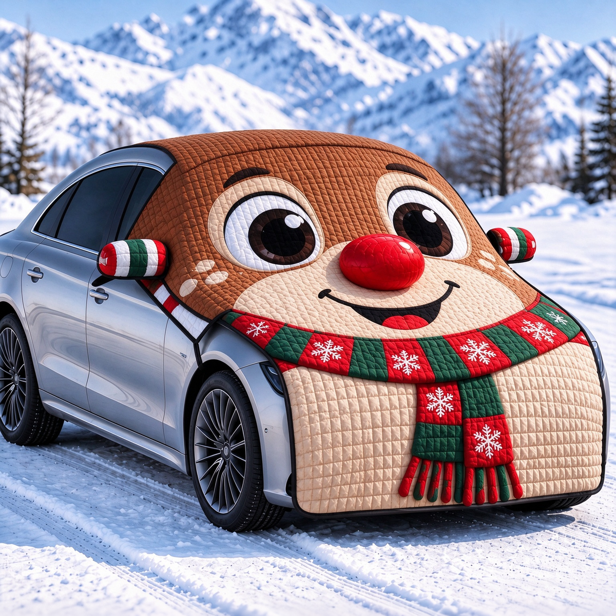 ☃️ Christmas Snowman Car Snow Cover ❄️